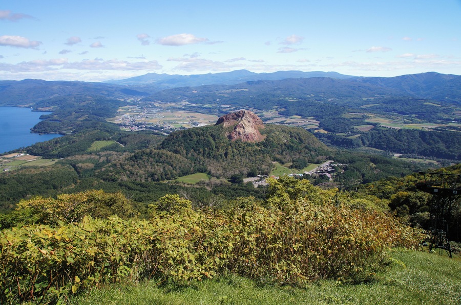 Shōwa-shinzan at Sobetsu, Hokkaido prefecture, Japan.