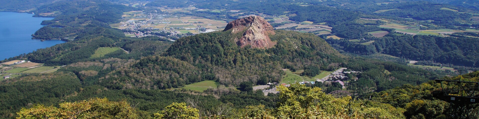 Shōwa-shinzan at Sobetsu, Hokkaido prefecture, Japan.