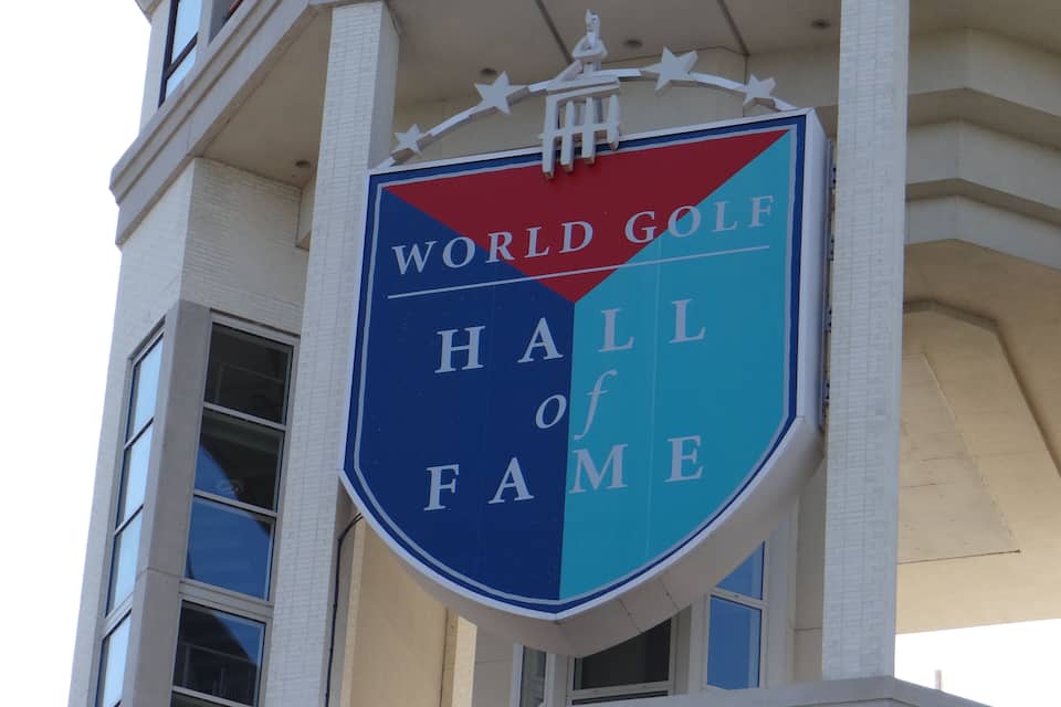 A building with a sign that reads "World Golf Hall of Fame".