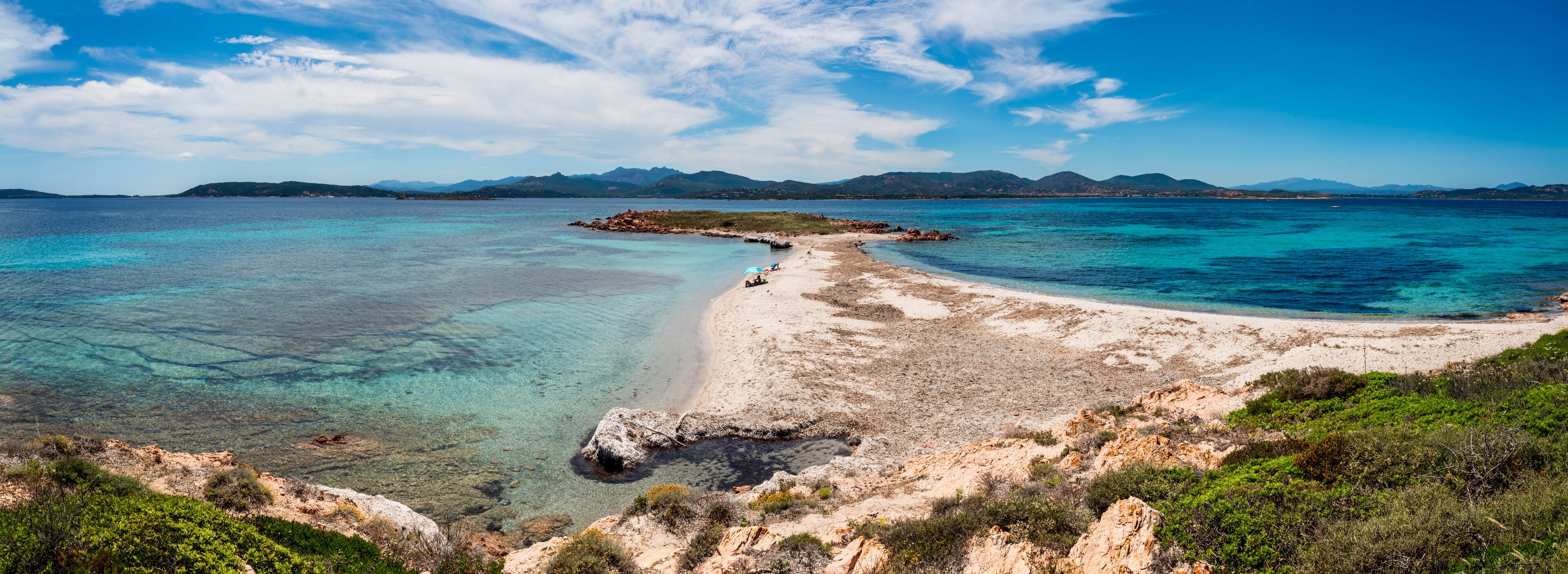 Panoramic view of the marine protected area of the island of Tavolara, municipality of Olbia, - Sardinia