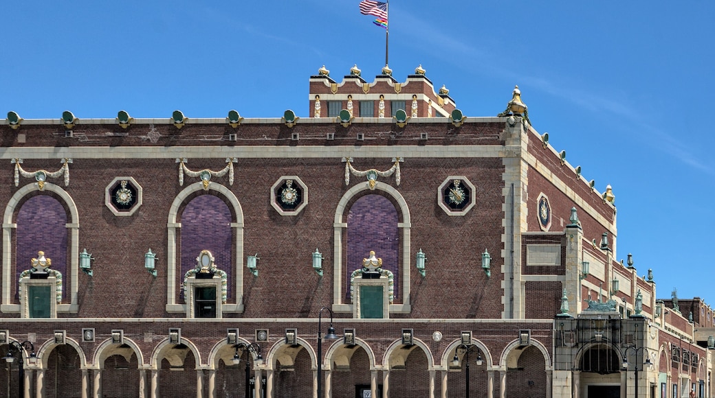 Facade of the Paramount Theater in Asbury Park New Jersey shore.