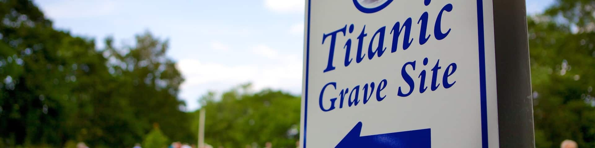 Fairview Cemetery das einen Friedhof und Beschilderung