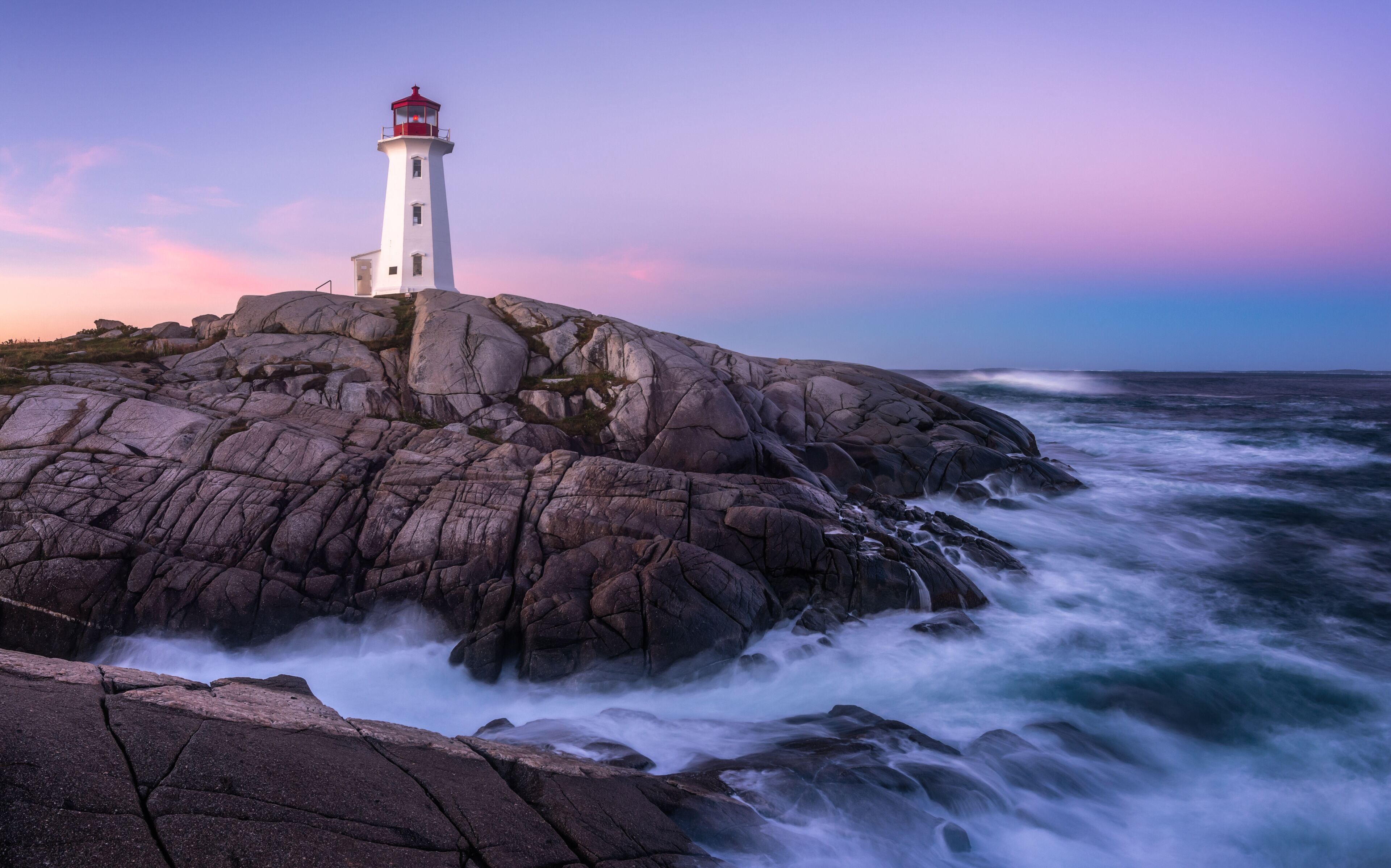 Peggys Point Lighthouse after sunrise