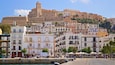 Port of Ibiza which includes a bay or harbor and a city