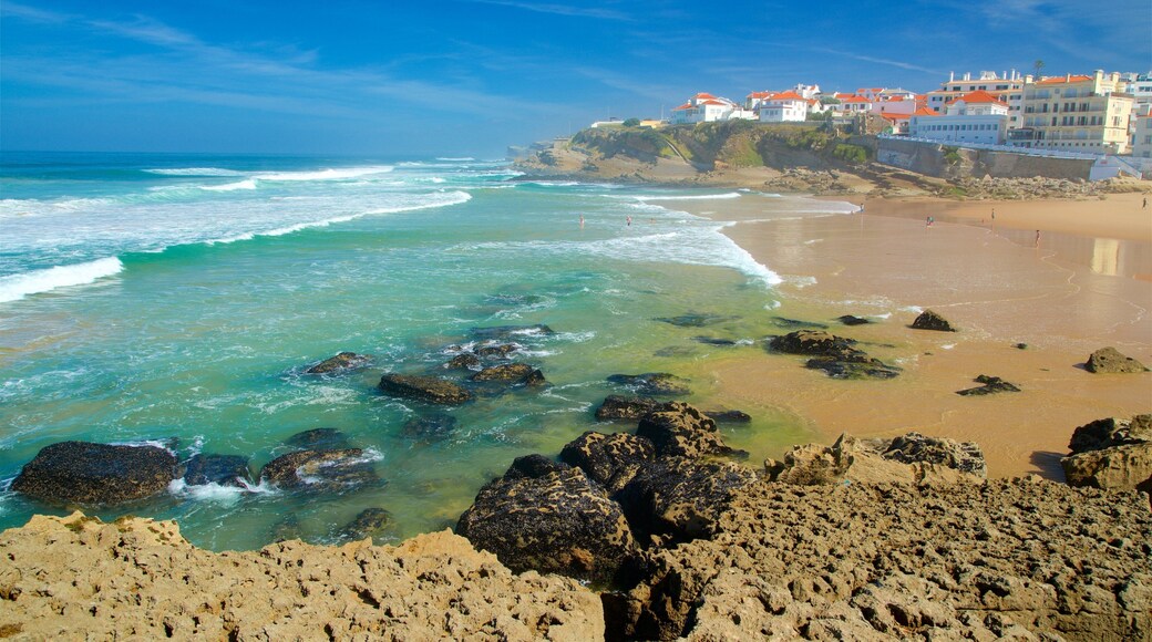 Macas Beach featuring general coastal views, waves and rocky coastline
