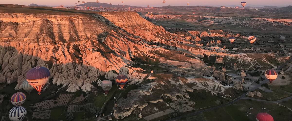 Watching the sunrise from a hot air balloon in the Cappadocia region of Turkey is a truly unforgettable experience! #LifeAtExpedia #ViewFromAbove