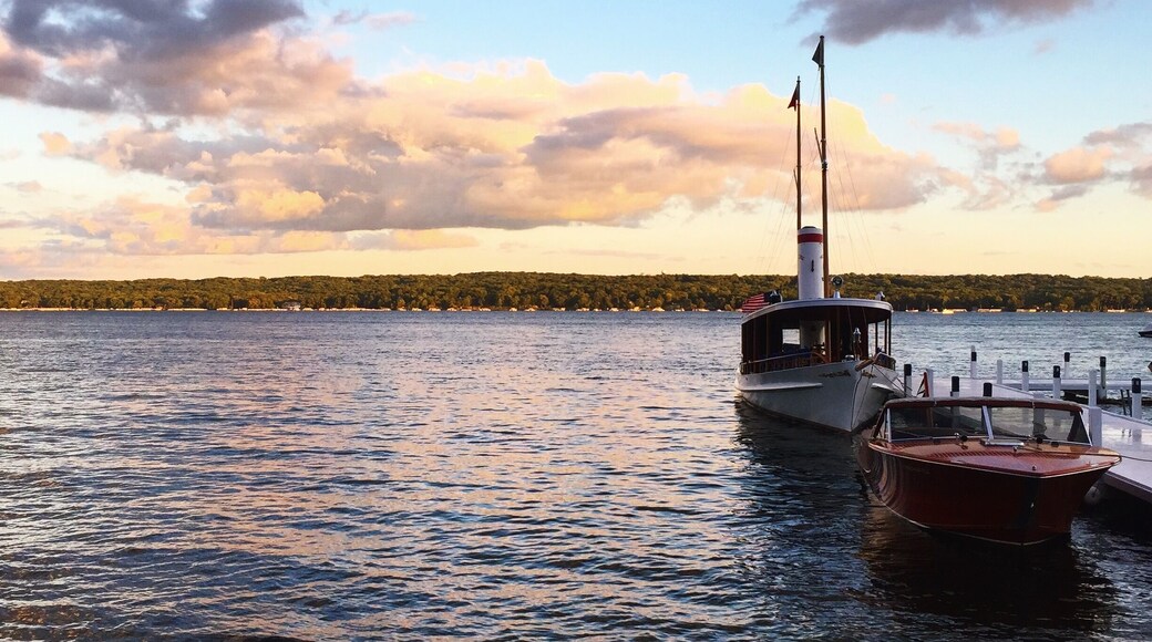 One of the best views of Lake Geneva is from the shoreline along George Williams College. GWC hosts a concert series on weekends all summer. It's a great place to see a show and enjoy the lake. Historically, George Williams College is well know because the founder, Sir George Williams, also founded the YMCA. #lovemytown #lakegeneva #wisconsin #lakelife