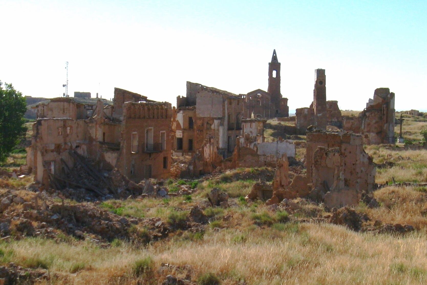 The old village destroyed during Spanish Civil War. Belchite, Zaragoza, Spain