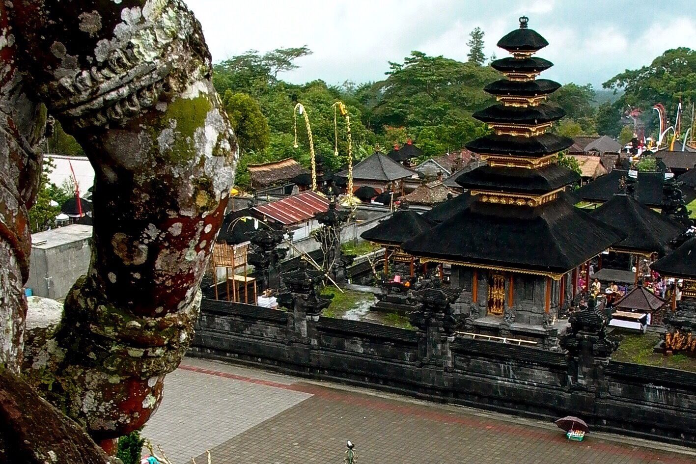 Pura Besakih (Mother Temple) Bali. Amazing and well worth the bus ride...stops at the rice fields on the way. Shouldn't be missed! #StunningStructures #amustsee!