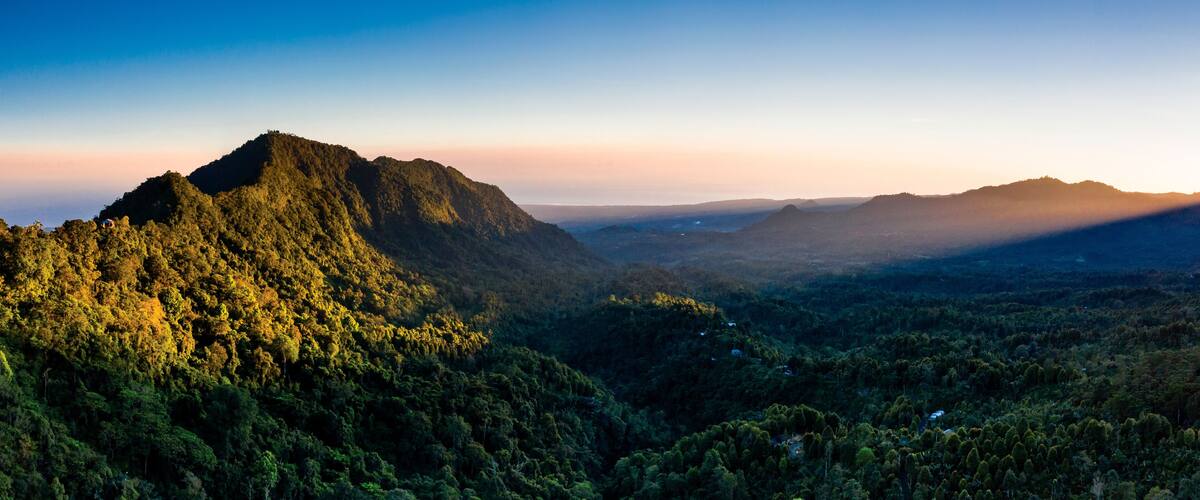 Buleleng mountain range in Bali Indonesia