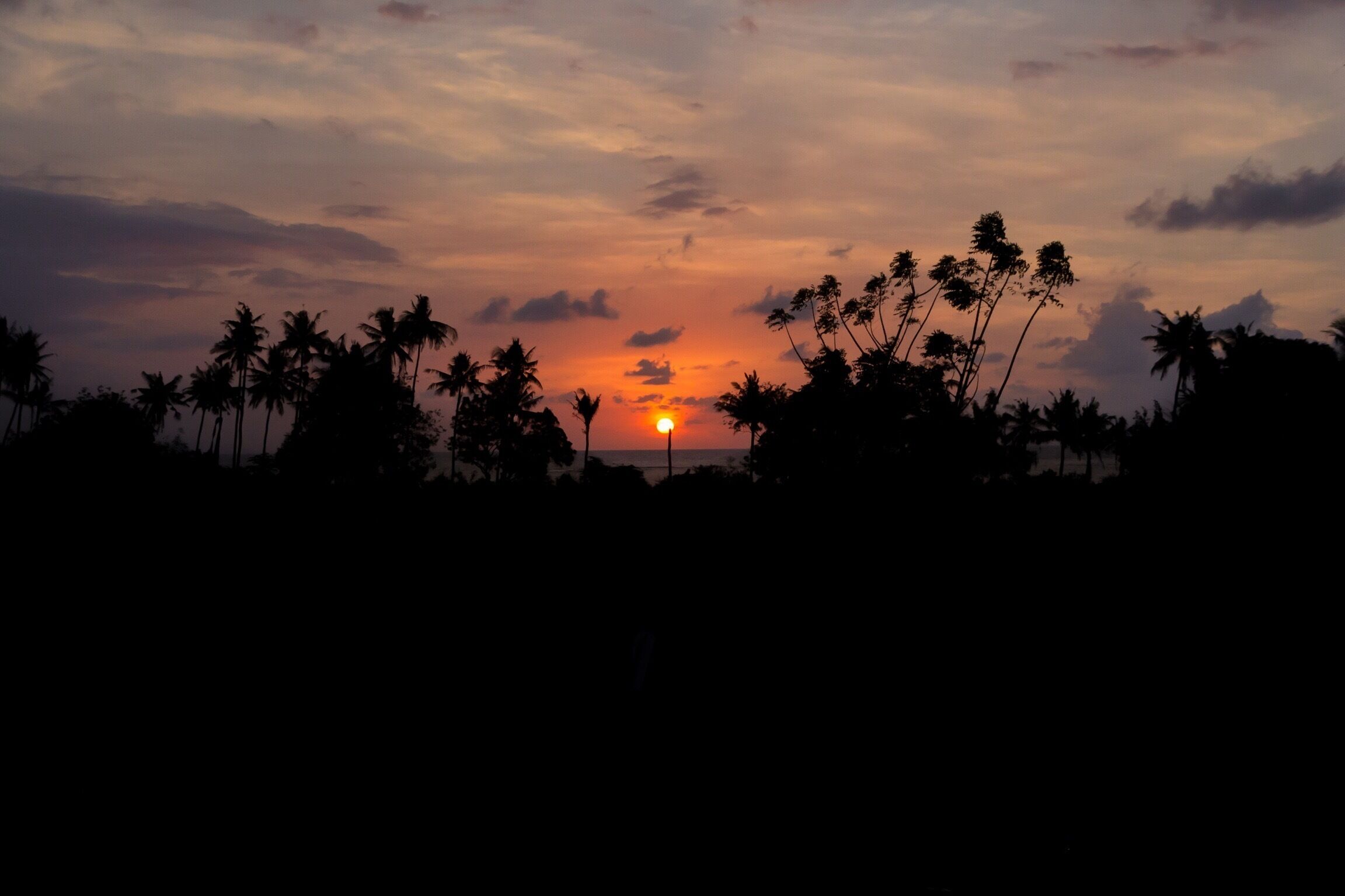 A beautiful Lovina sunset from right out the front of our hotel 