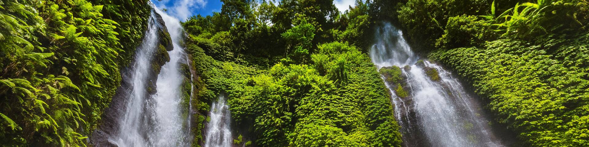 Sekumpul waterfall on Bali island Indonesia - travel and nature background, Shutterstock ID 1290247198, Purchase Order: SP-2072, Order Number: Hotels.com Go Guides, Other: Lee Ban Twan