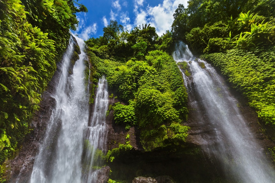 Sekumpul waterfall on Bali island Indonesia - travel and nature background, Shutterstock ID 1290247198, Purchase Order: SP-2072, Order Number: Hotels.com Go Guides, Other: Lee Ban Twan