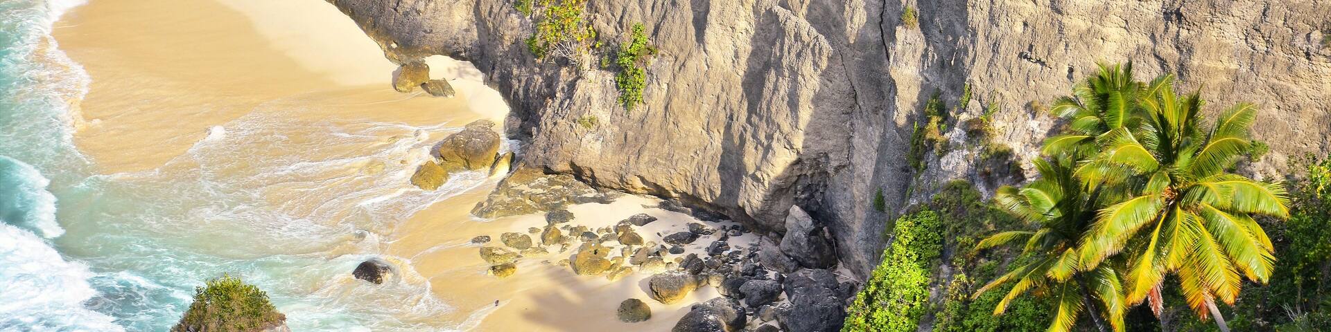 Secret beach in Nusa Penida island, Klungkung regency, Bali, Indonesia