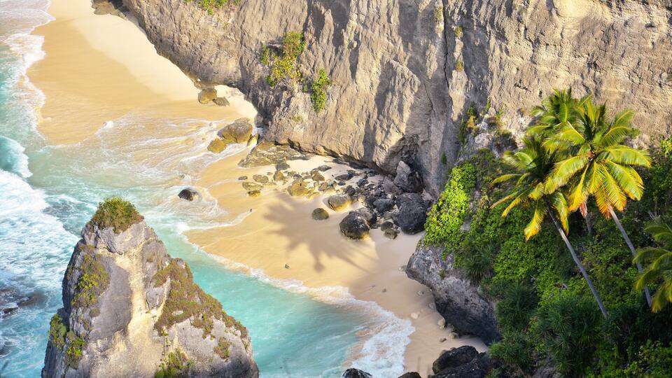 Secret beach in Nusa Penida island, Klungkung regency, Bali, Indonesia