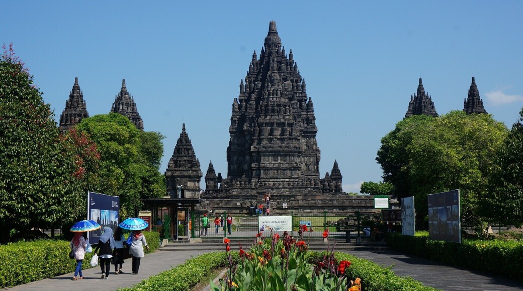 The beautiful Prambanan Temple located just outside Yogyakarta, Indonesia is quite the site to explore. The temple complex is home to some 240 temples though many are in piles of rubble as they were destroyed over the years. Built in the 10th century this UNESCO World Heritage Site is the largest Hindu temple site in Indonesia and one of the largest in South East Asia. Many people visit the area to see the famous Borodubur Temple, its definitely worth the time to explore Prambanan as well. #StunningStructures