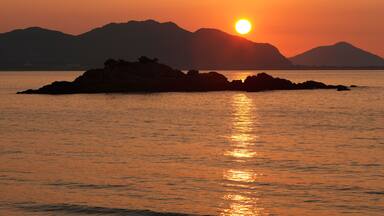 Evening Sun at Sea of Genkai, Itoshima, Fukuoka, Japan