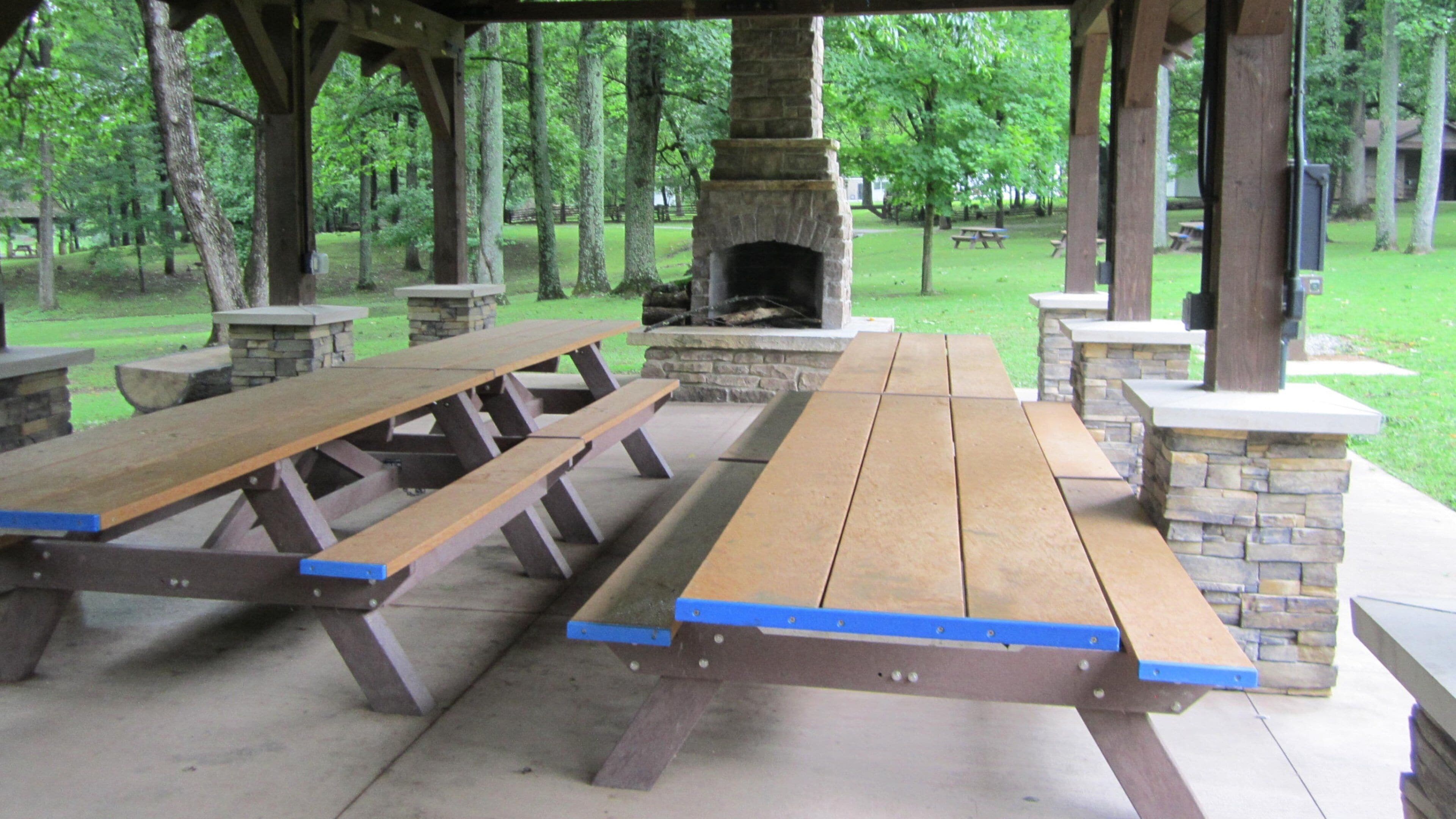 Lincolnmonumentet som viser piknik og skoglandskap