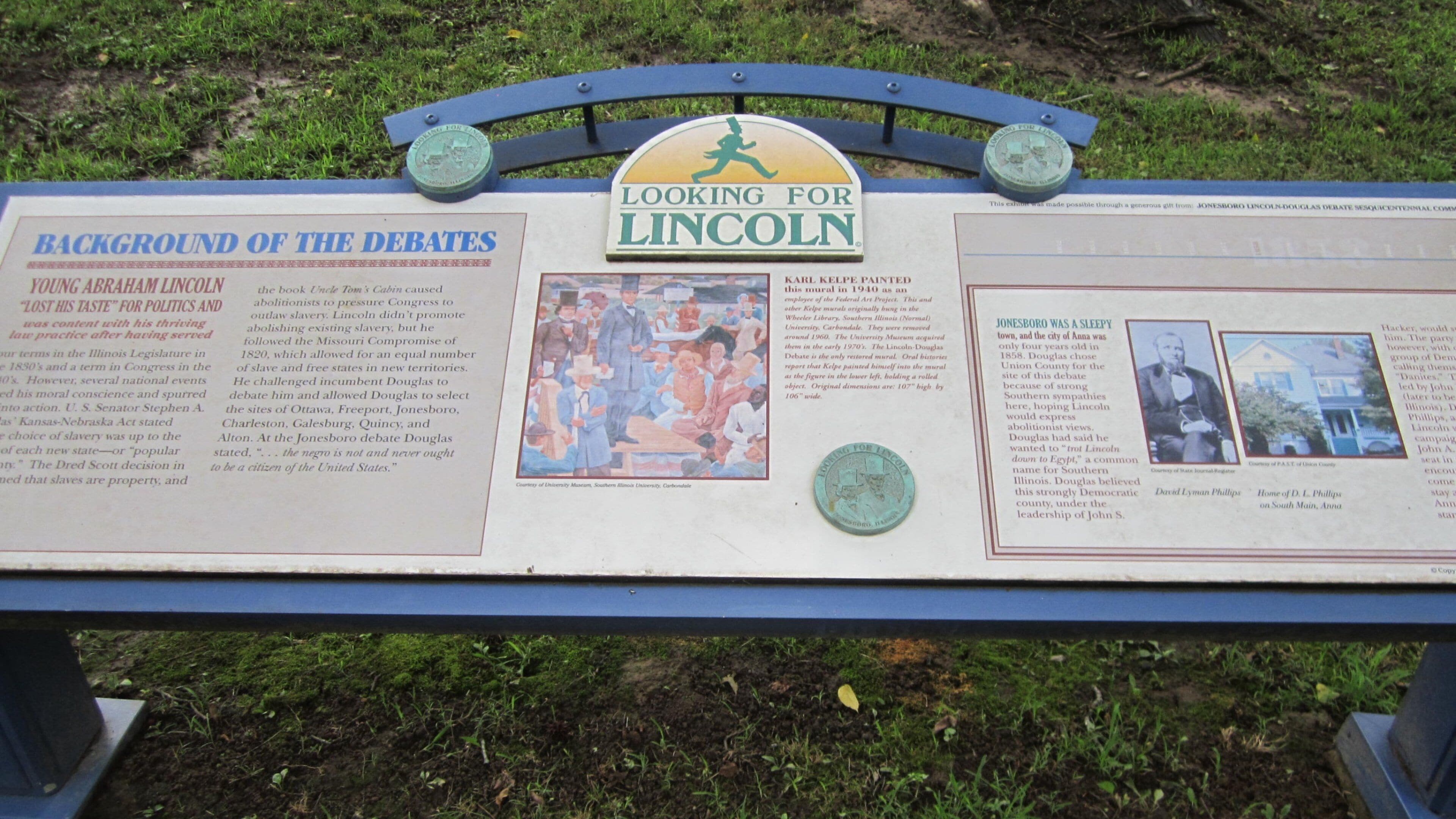 Monumento a Lincoln que incluye señalización