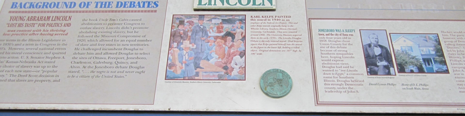 Lincoln Memorial Park caracterizando sinalização