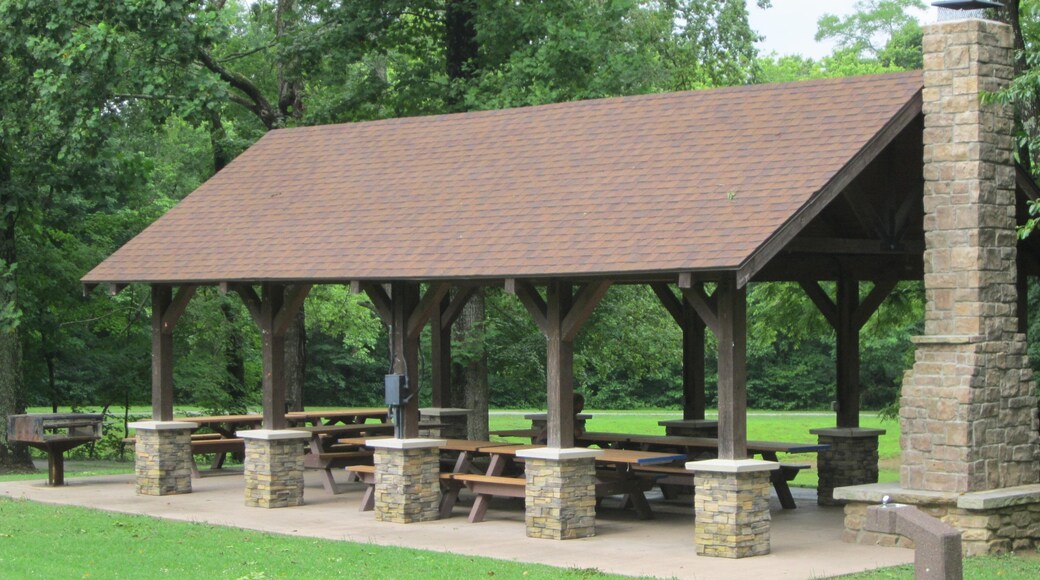 Monumento a Lincoln ofreciendo ir de pícnic y bosques