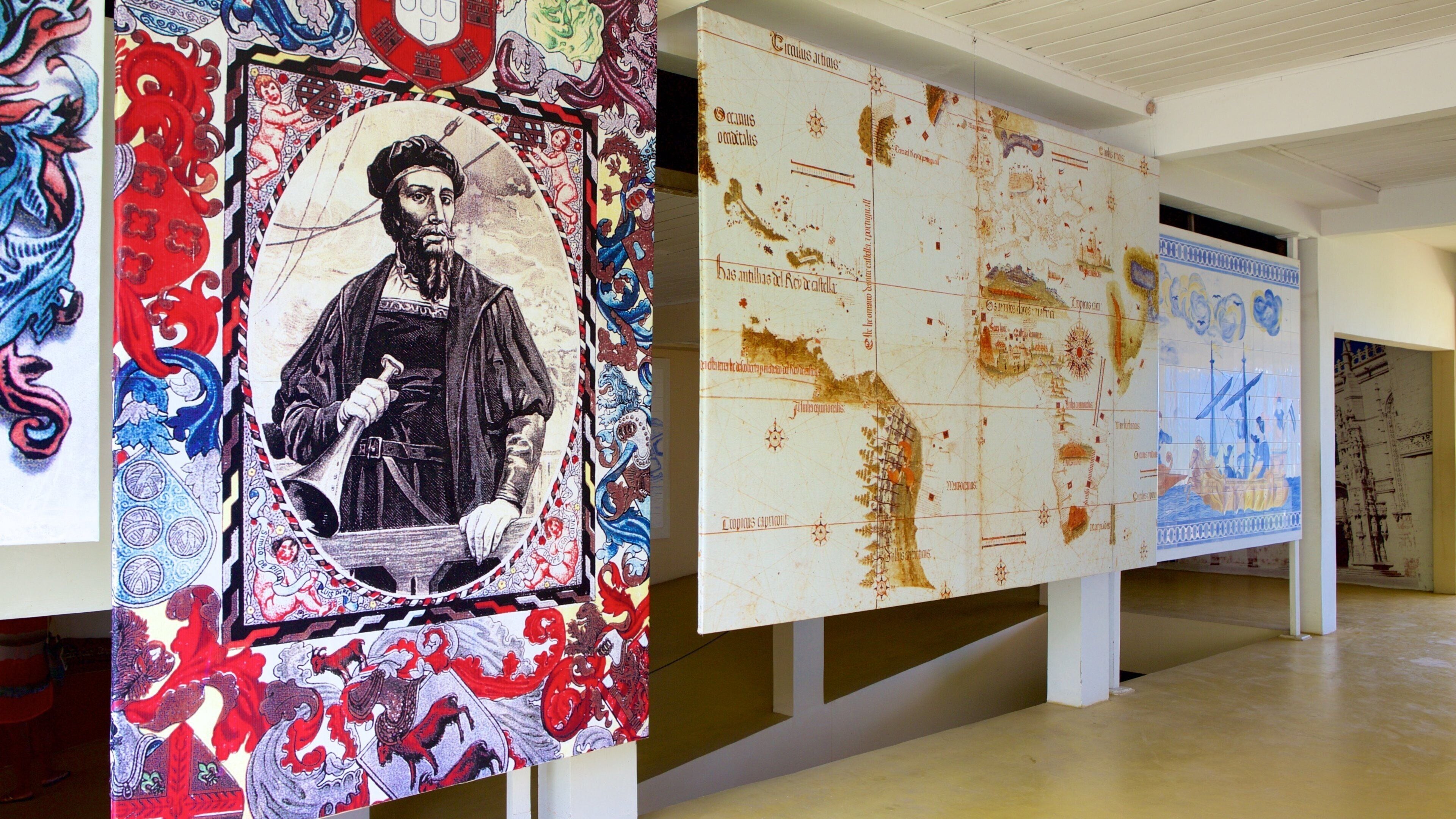 Discovery of Brazil Memorial which includes art and signage