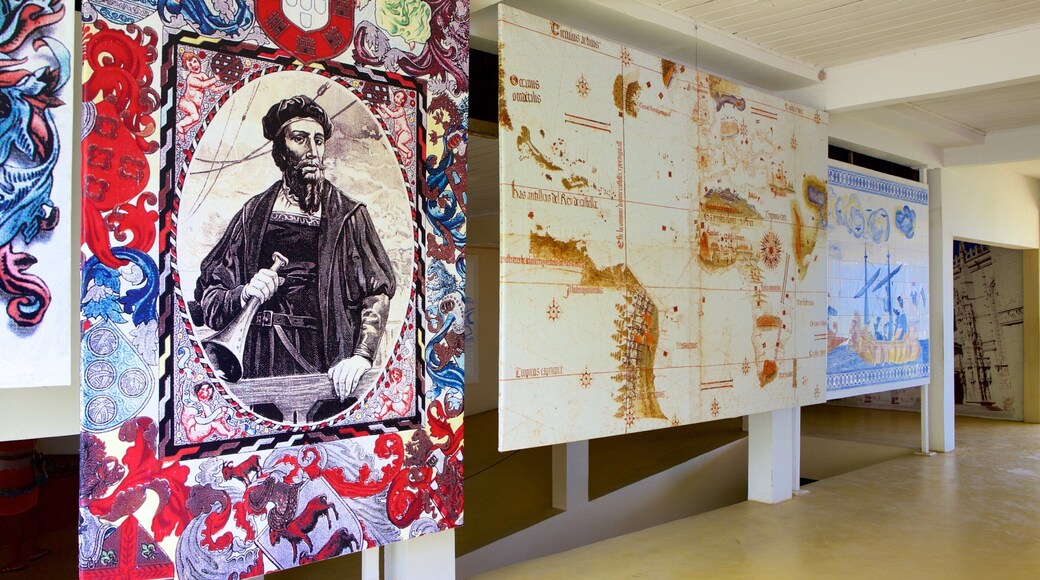 Discovery of Brazil Memorial which includes art and signage