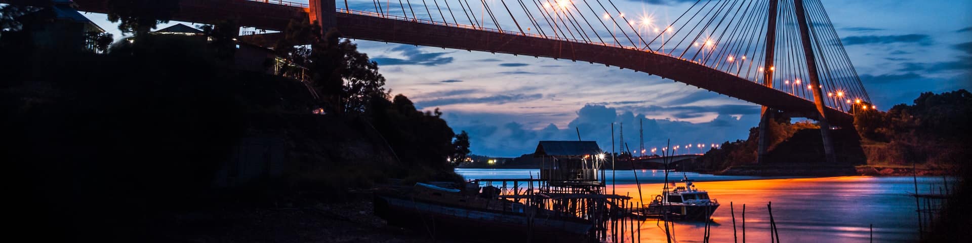 barelang bridge at batam island, indonesia
