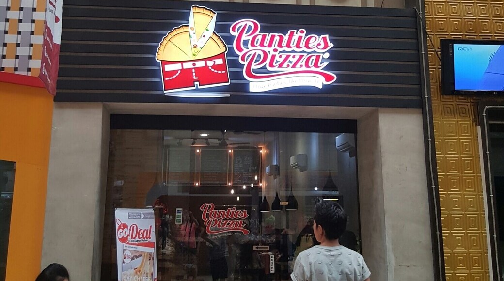 This pizza joint has turned many heads. How did pizza get associated with panties anyway?