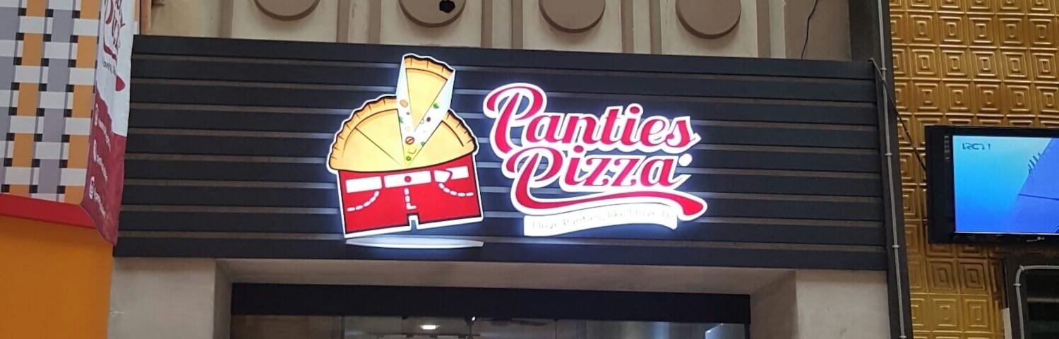 This pizza joint has turned many heads. How did pizza get associated with panties anyway?