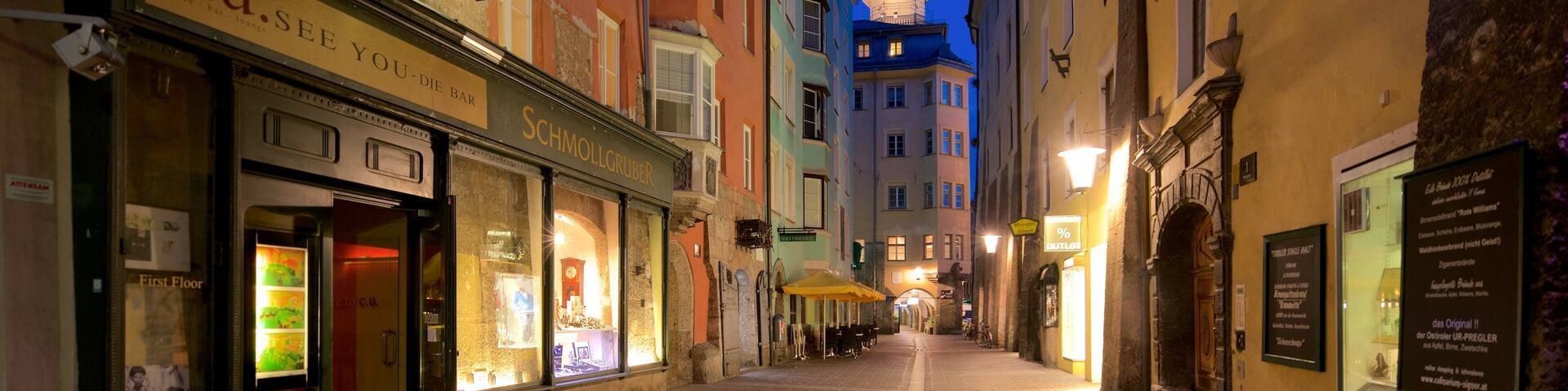 City Tower showing heritage elements and night scenes