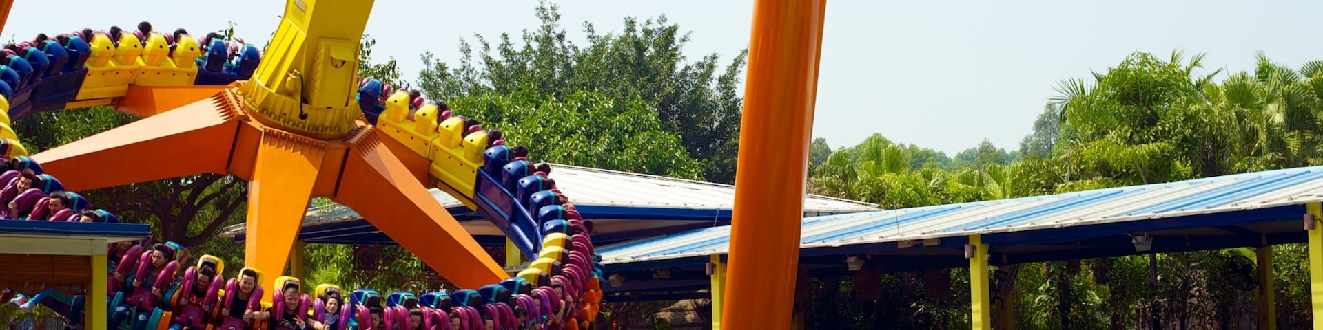 Chimelong Paradise featuring rides and a garden