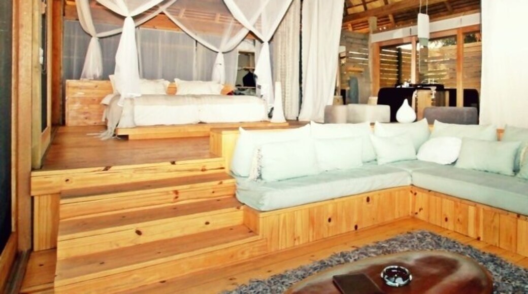 World class safari camp in the Okavango Delta. Each of the seven enormous cabins features an open floor plan with vaulted ceiling, wall-to-wall windows on three sides overlooking the floodplain, indoor and outdoor showers, a plunge pool and a lounge area. It's too bad we spent all our time in a jeep!
The wildlife here is incredible - cheetahs and hippos are relatively common and it's one of the few places in the delta where you can find red lechwe and (beautiful) sable antelopes.
A splurge for sure, but if you're already flying all the way to Botswana...