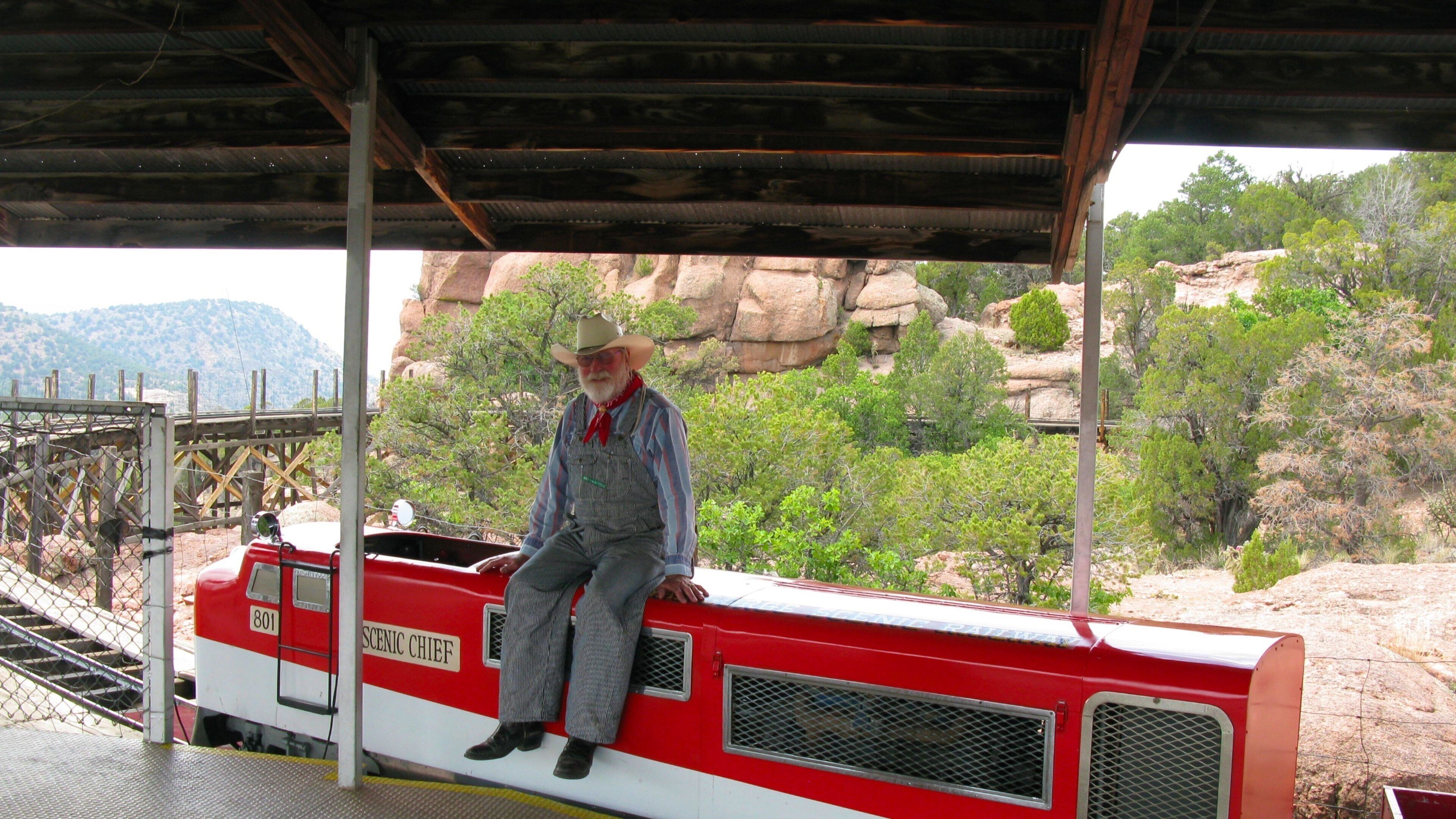Colorado Springs showing railway items as well as an individual male