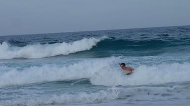 Nice waves, soft pink sand