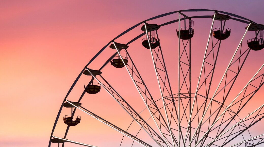 Ferris wheel at the sunset