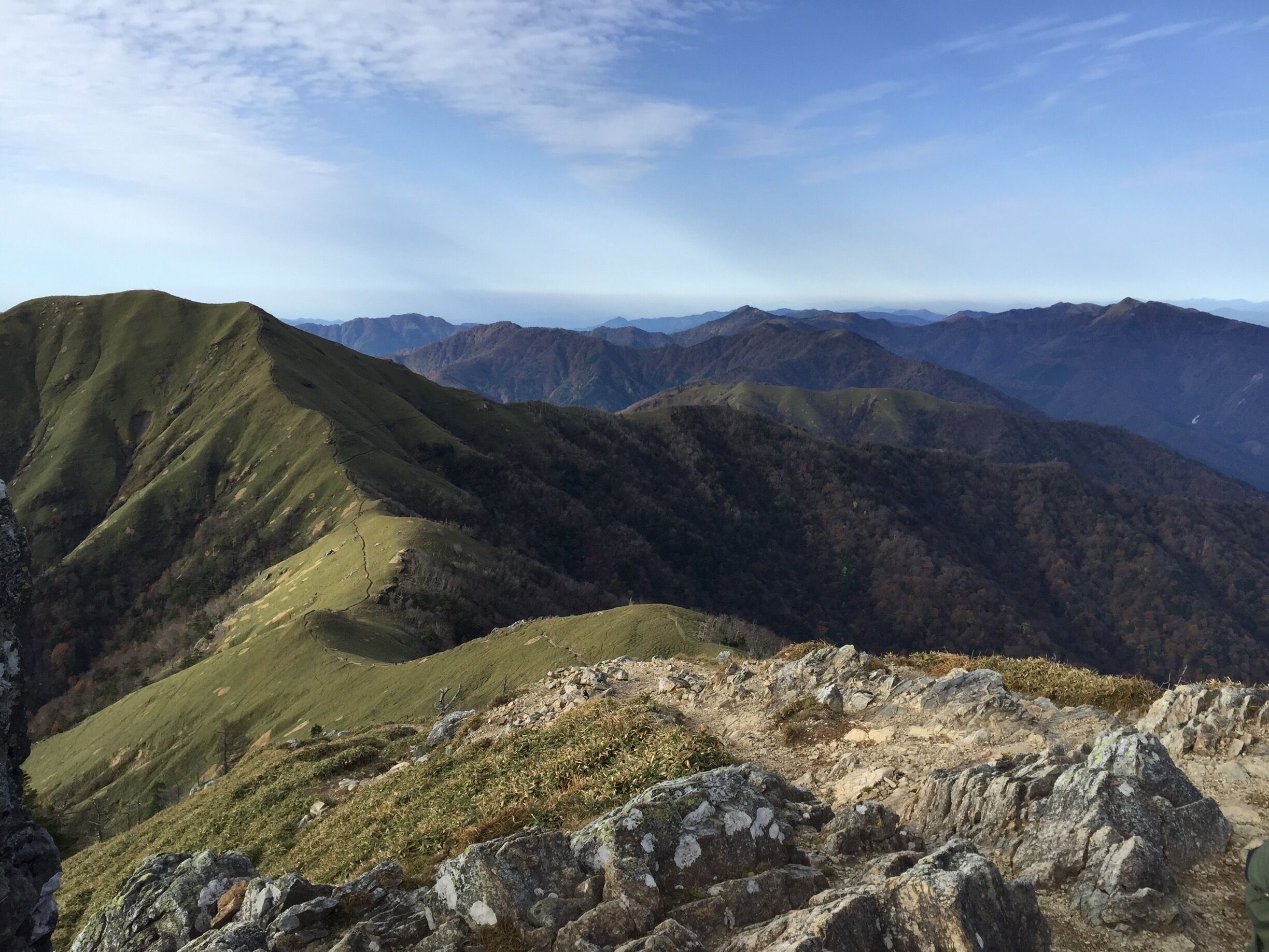 View from the top of Mount Tsurugi-one of the top 100 mountains to climb in Japan