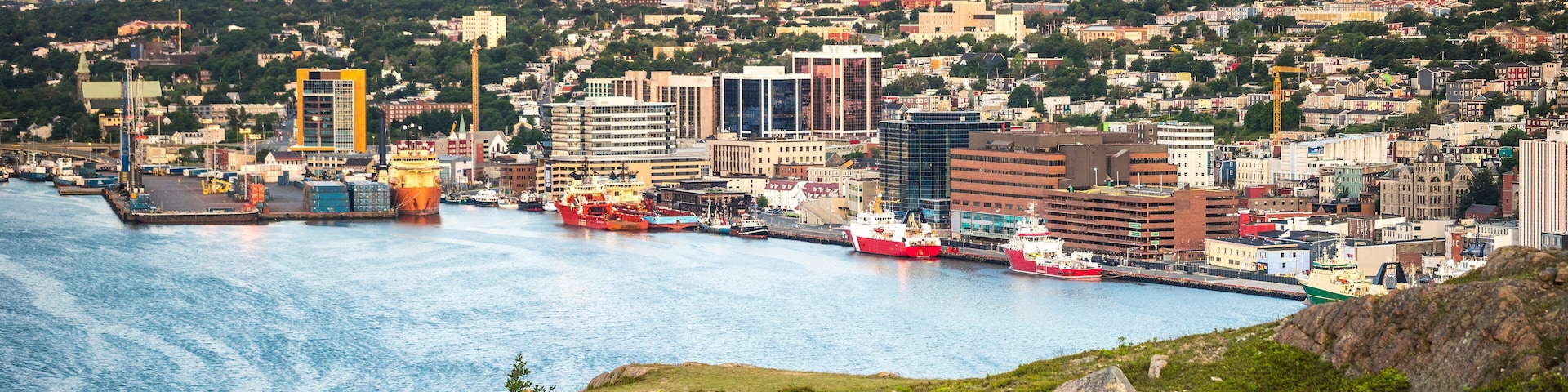 St. John's cityscape, capital city of Newfoundland and Labrador, Canada
