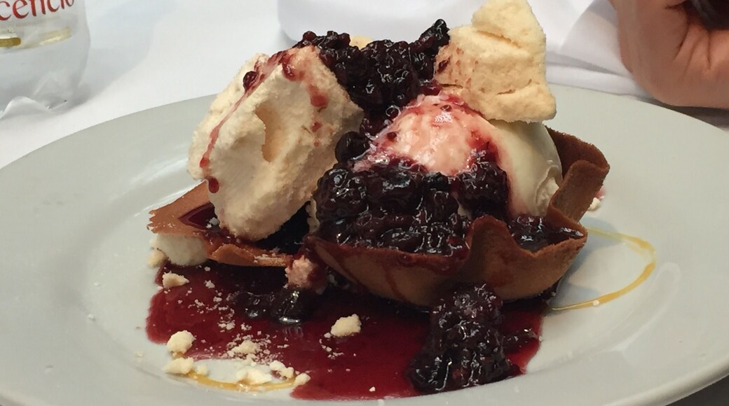 Tulipa con frutos rojos