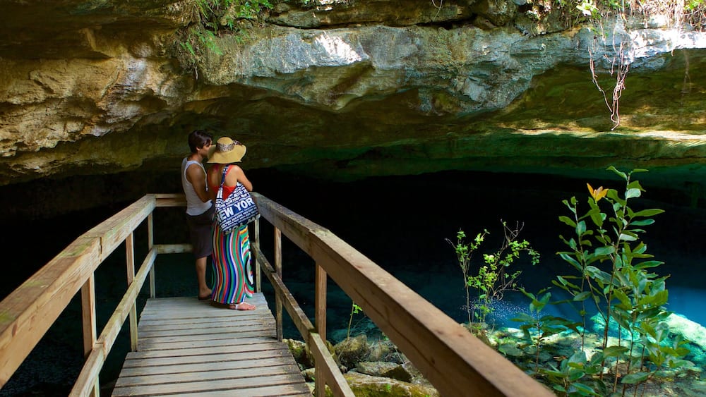 Ben\'s Cave showing views as well as a couple