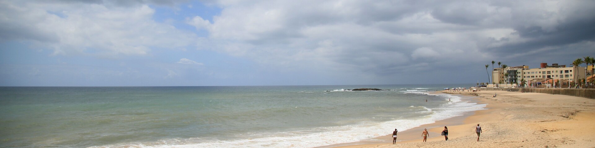 salvador, bahia, brazil - february 5, 2021: view of clouds carried in the sky, at Amaralina beach, in the city of Salvador.