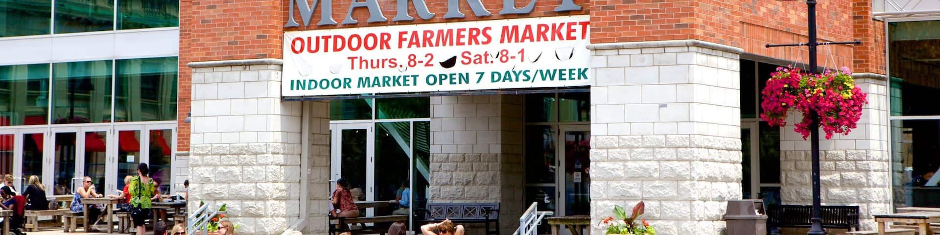 Covent Garden Market featuring signage