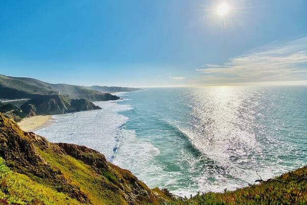 Gray whale cove beach In San Francisco CA