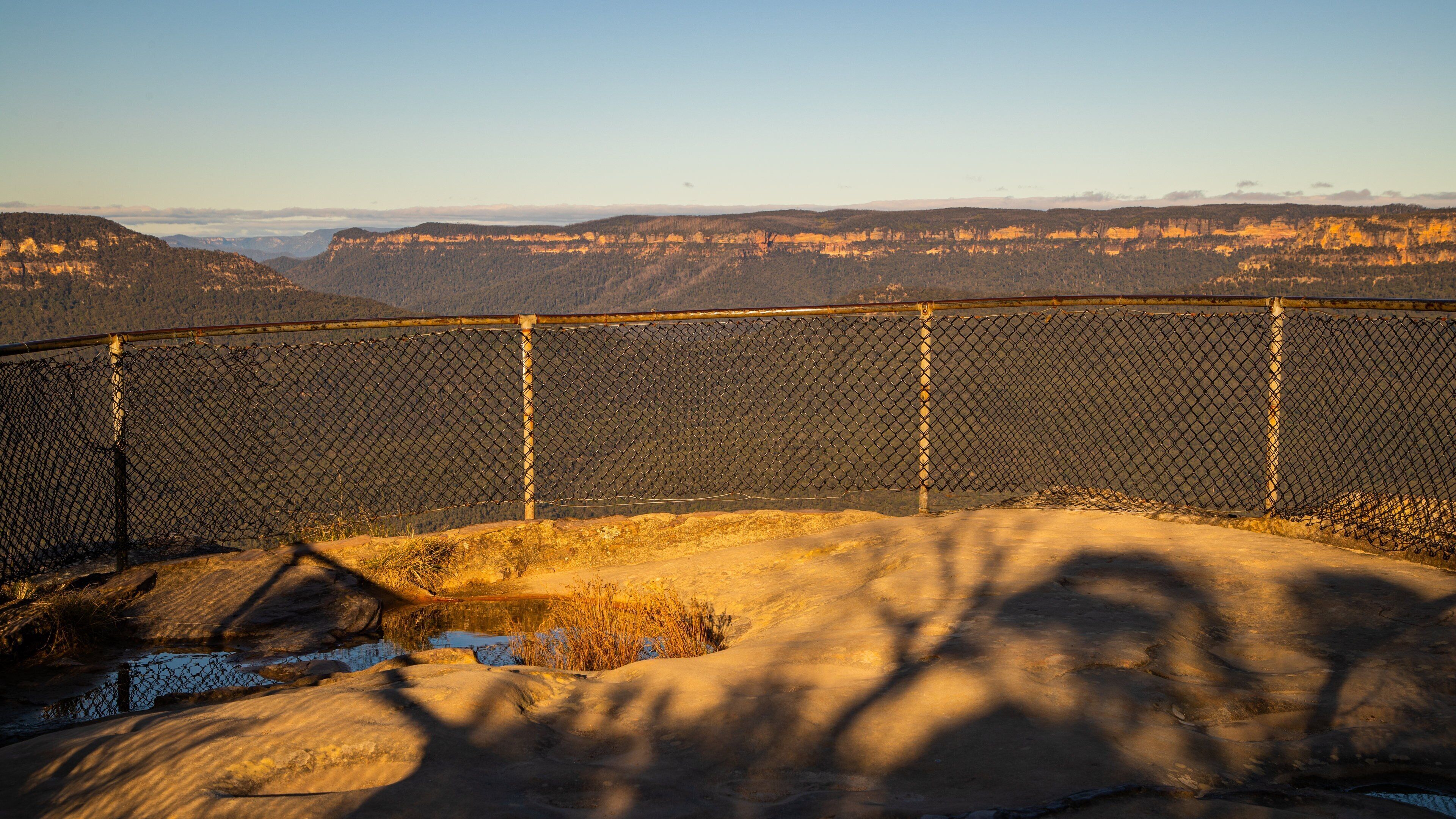 Sublime Point Lookout featuring a sunset, a gorge or canyon and landscape views