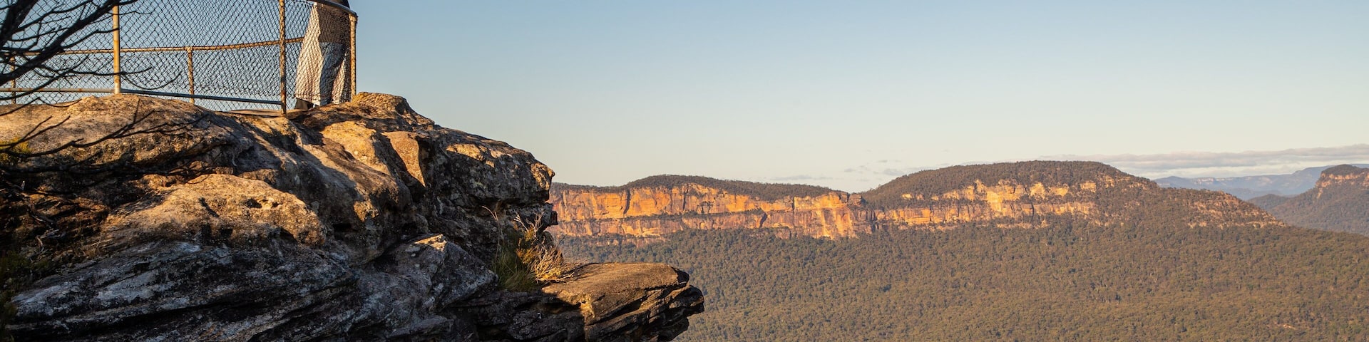 Sublime Point Lookout featuring views, a gorge or canyon and landscape views