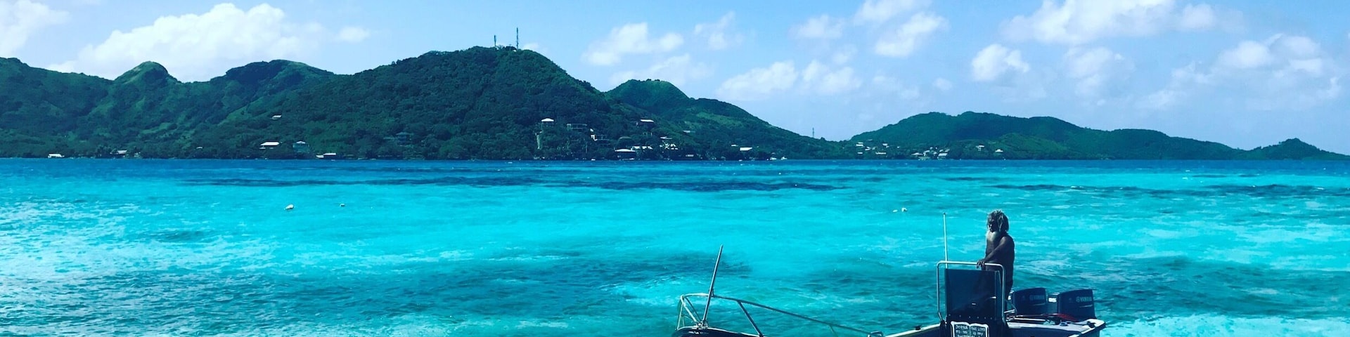 Fishing boats appear to float in the cerulean waters off the coast of Cayo Cangrejo, or Crab Key. These islands, close to the Nicaraguan coast, but governed by Columbia, are some of the only places in the Caribbean that are still untouched by giant cruise ships. Snorkeling the vibrant underwater reefs will work up an appetite, and local vendors are on standby with fresh crab empanadas #BVSBlue