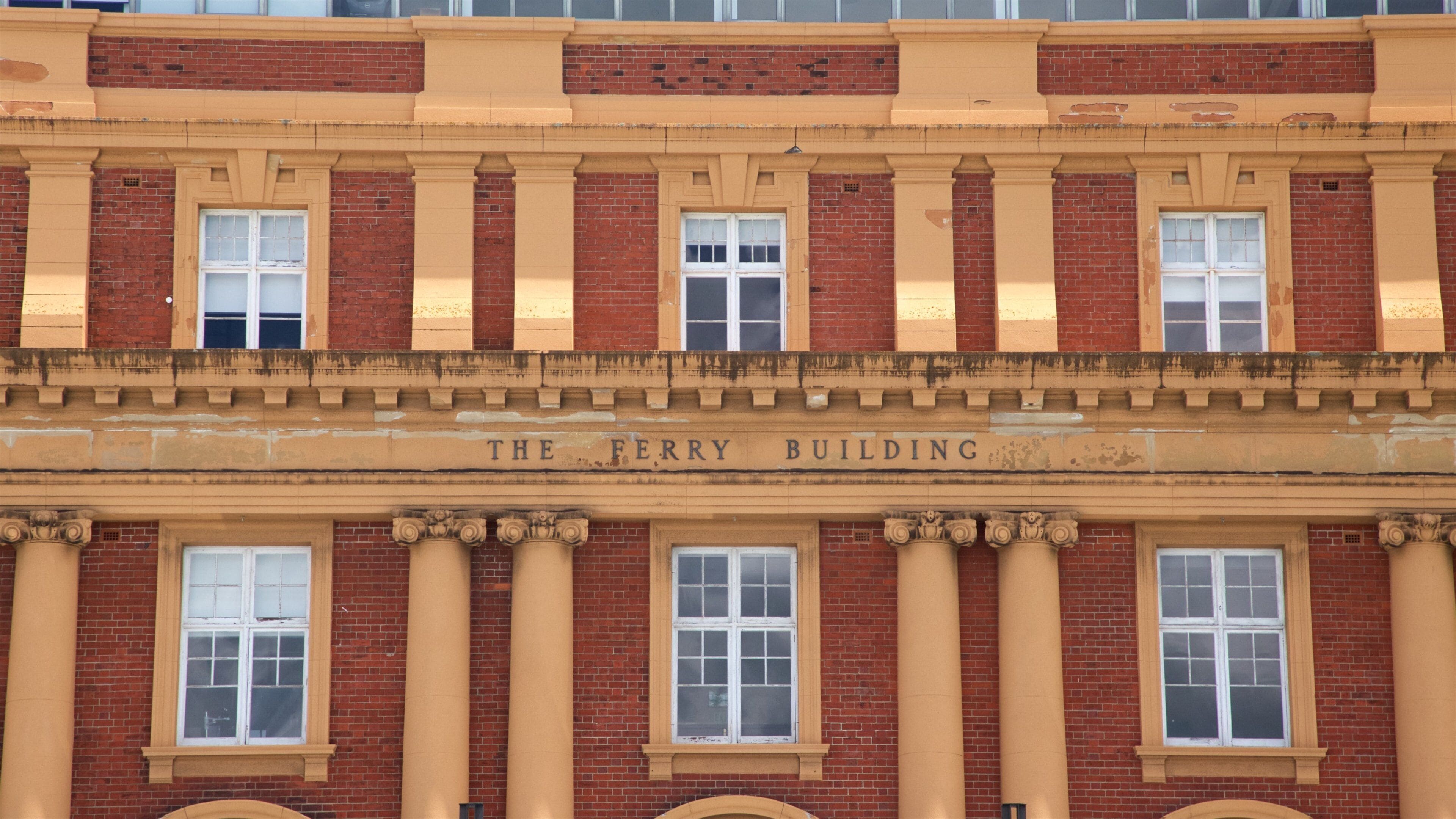 Auckland Ferry Terminal which includes signage and heritage elements