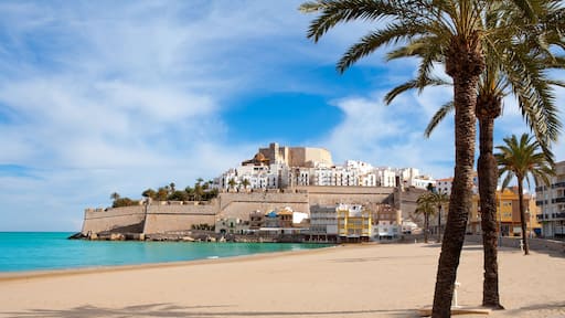 Peniscola Castle and beach in Castellon Spain