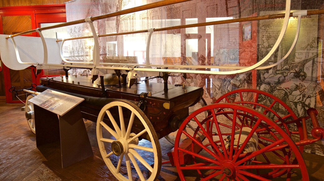 Aurora Regional Fire Museum showing heritage elements and interior views