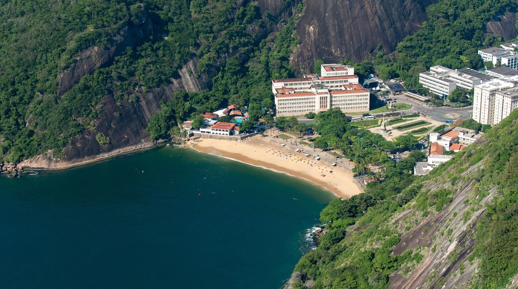 Aerial View of the Red Beach (Praia Vermelha) in Rio de Janeiro, Brazil